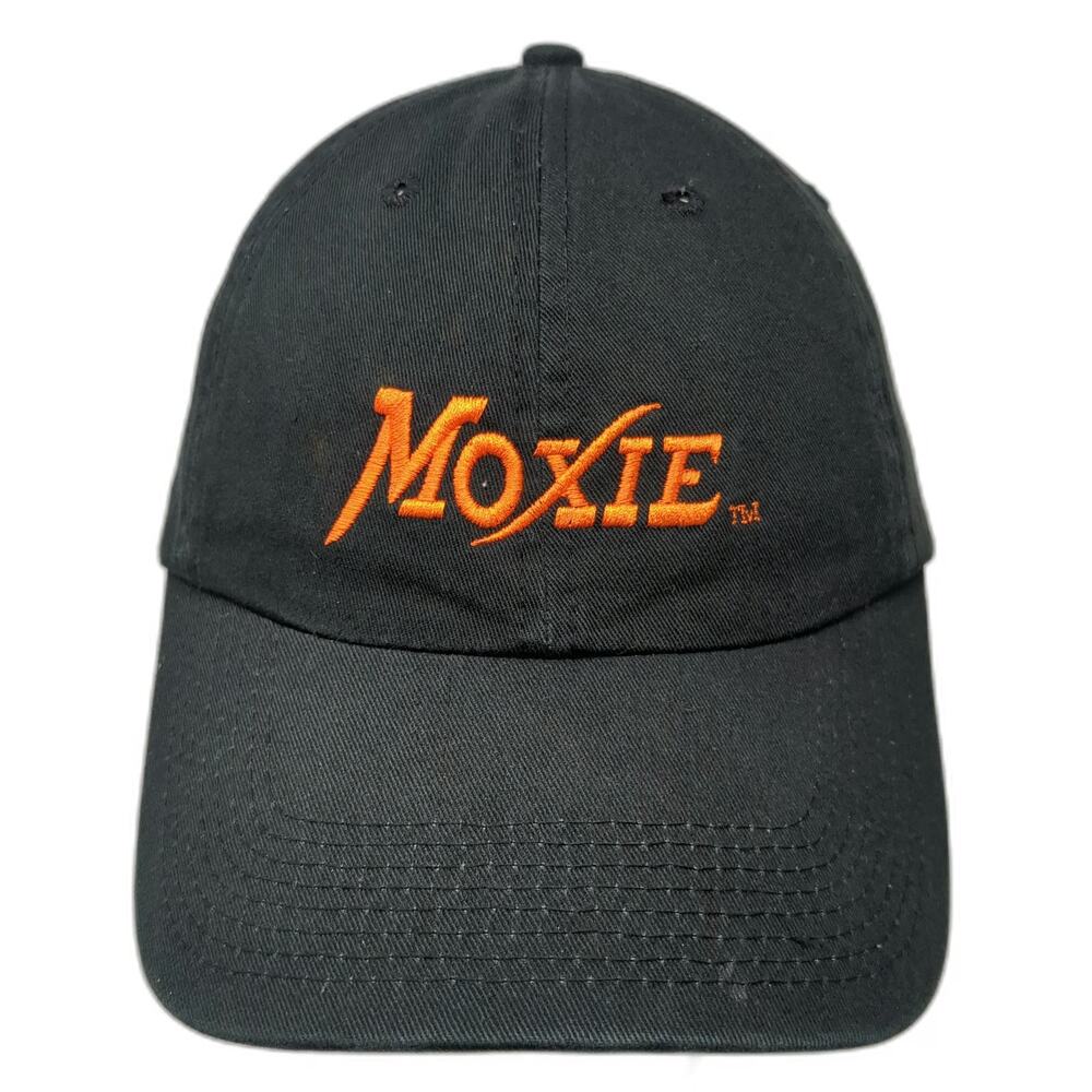 Fahrenheit Baseball Cap Black OS Embroidered Moxie Logo Hat Slideback Cotton